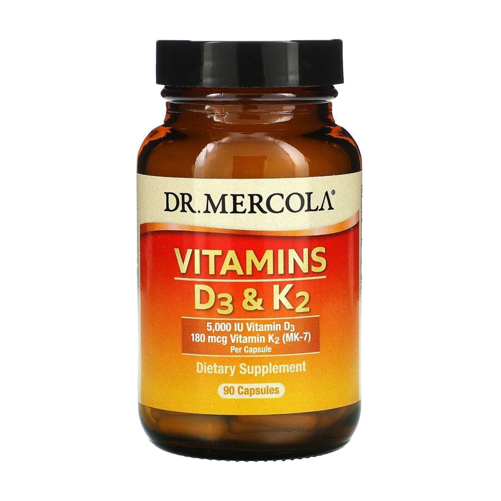 Вітаміни Д3 та K2 Dr. Mercola Vitamins D3 &amp; K2, 90 капсул